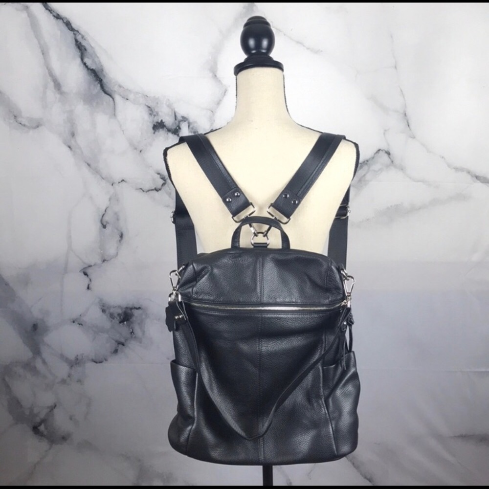 Leather backpack